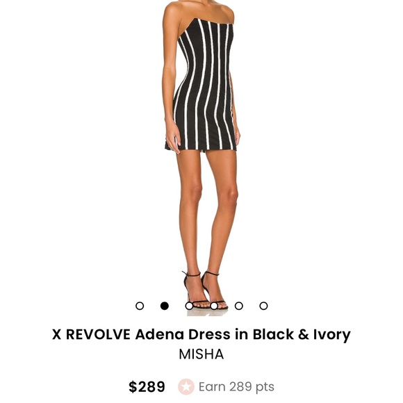 COPY - X Revolve Adena Dress in Black and Ivory - Picture 3 of 6